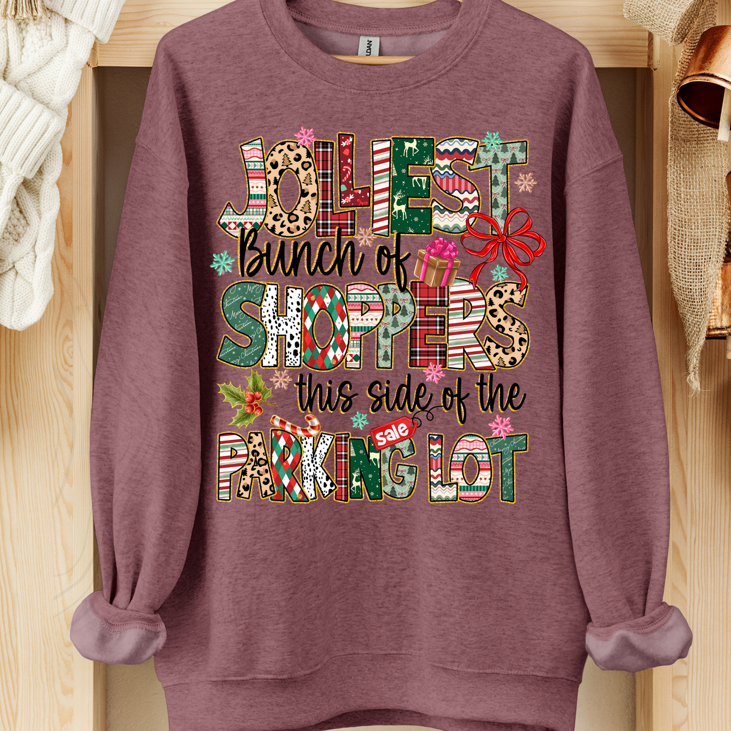 Jolliest Bunch Of Shoppers This Side Of The Parking Lot Transfer**SOLD SEPARATLEY**