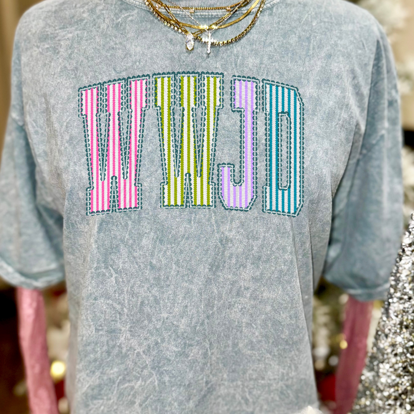 Smocked WWJD Transfer**SOLD SEPARATELY**