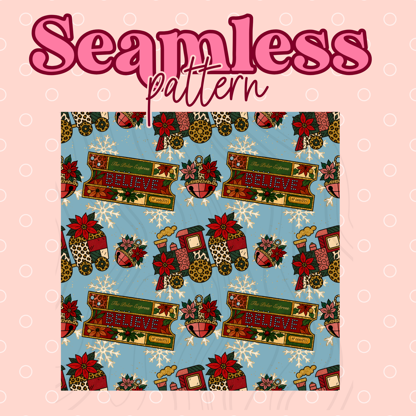 Christmas Train Seamless Transfer