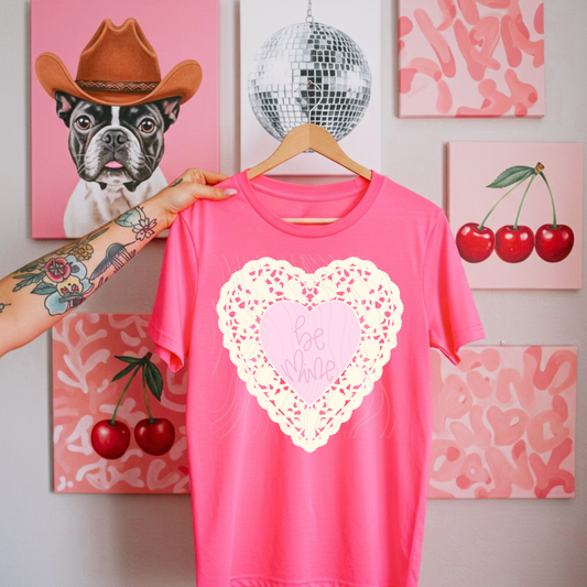 Be Mine Lace Heart Transfer
