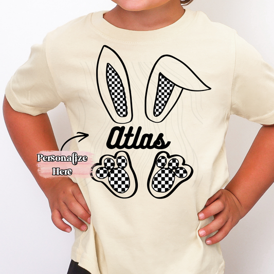 Checkered Easter Bunny - ‼️FULLY CUSTOMIZABLE‼️ Transfer