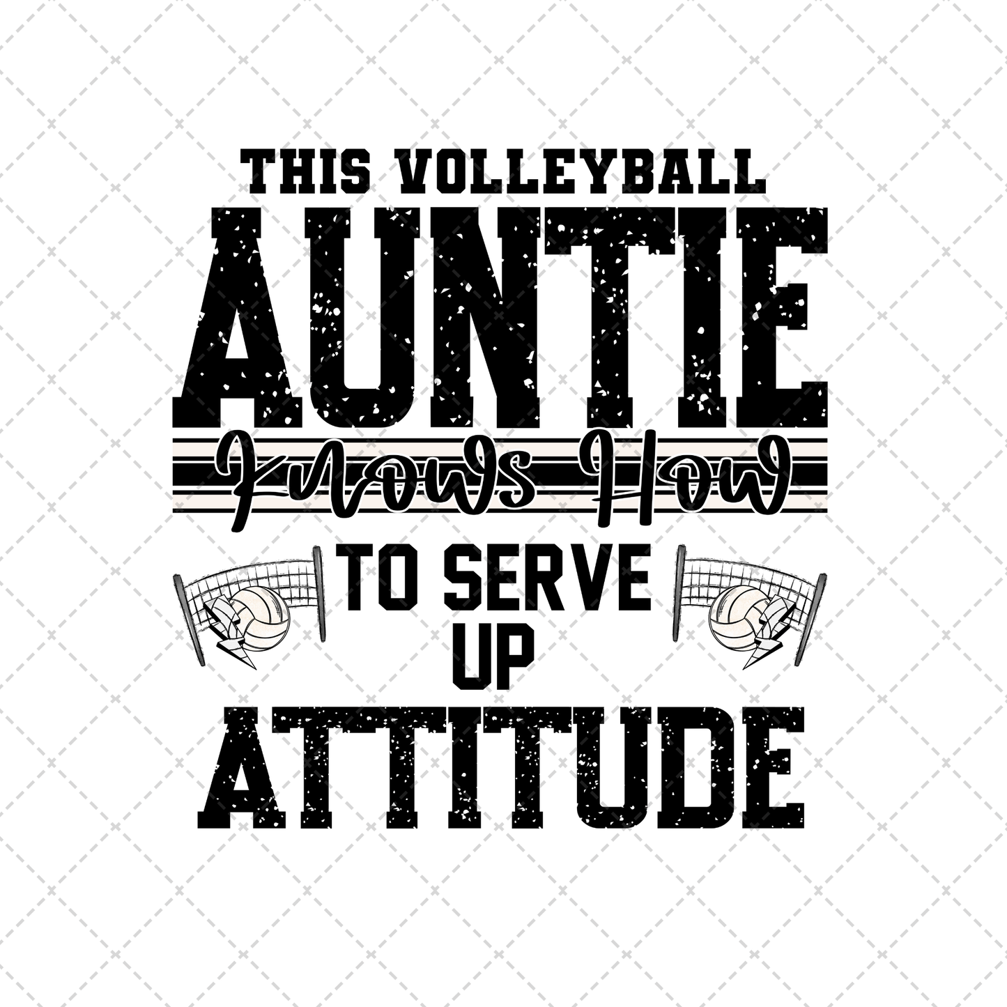 This Volleyball Auntie Transfer ** TWO PART* SOLD SEPARATELY**