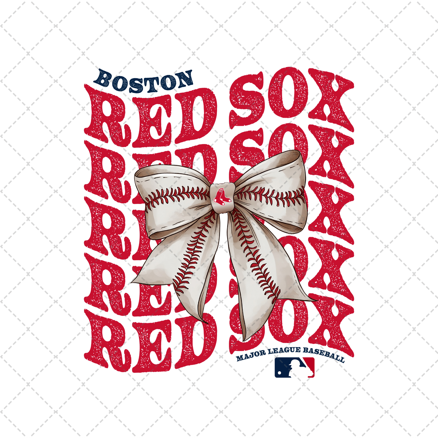 Red Sox Coquette Transfer ** TWO PART* SOLD SEPARATELY**