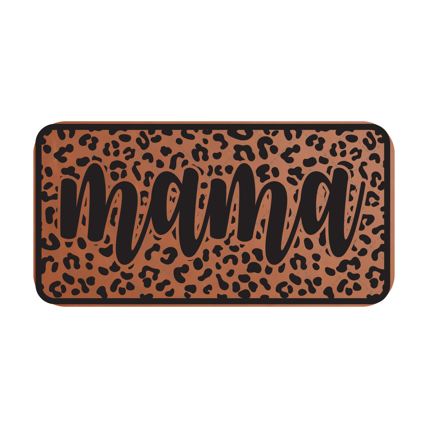 Leopard Mama Leather Patch
