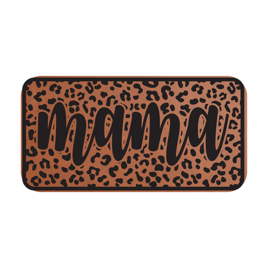 Leopard Mama Leather Patch