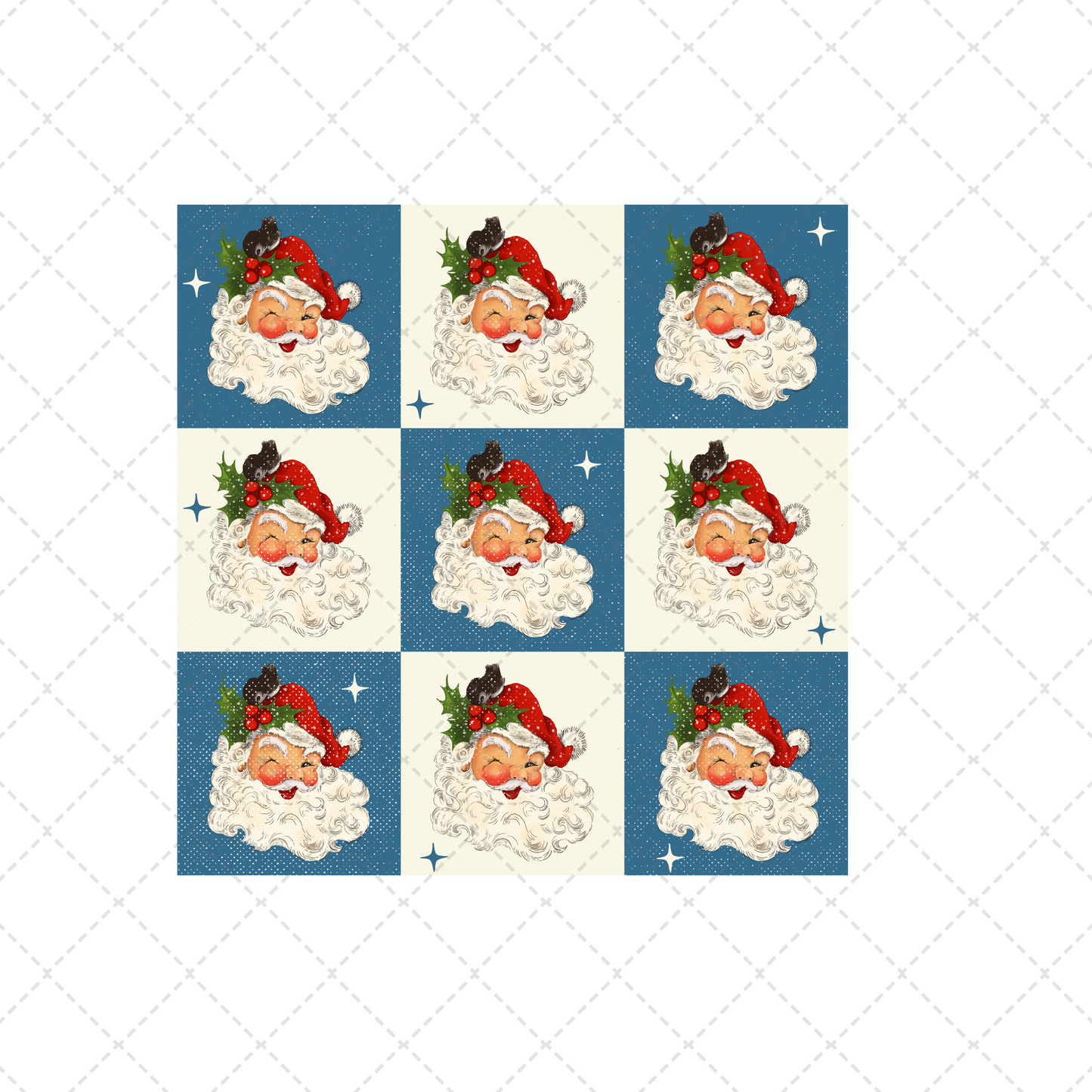 Santa Checkerboard Transfer