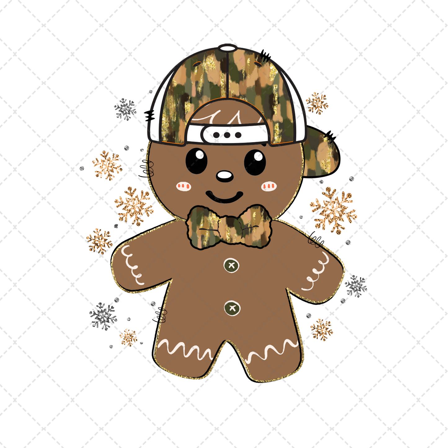 Camo Boy Gingerbread Transfer