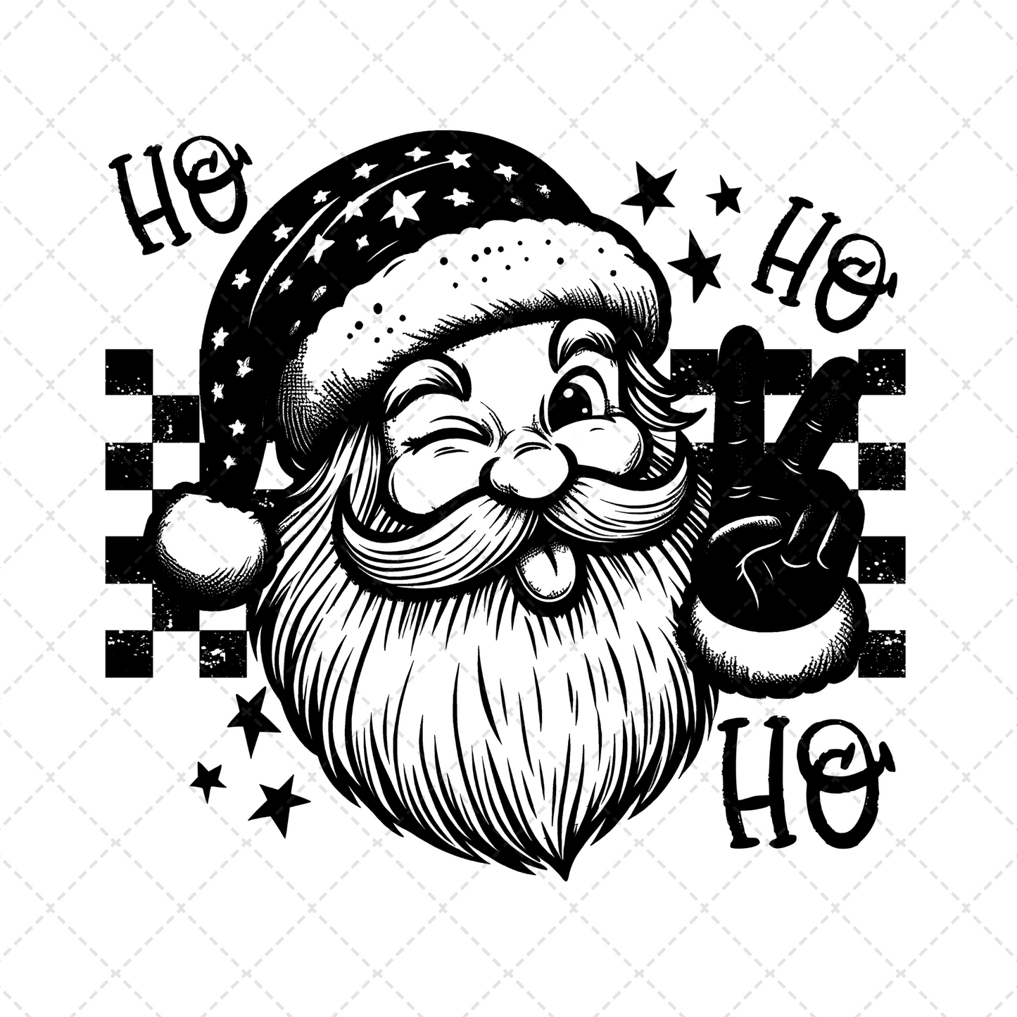 Ho Ho Ho Black Transfer