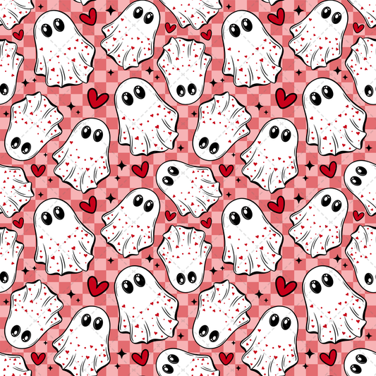 Valentine Ghosties Seamless - Sublimation Transfer