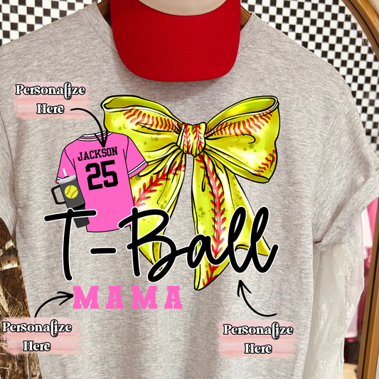 Baseball / Softball Team Bow - ‼️FULLY CUSTOMIZABLE‼️ Transfer