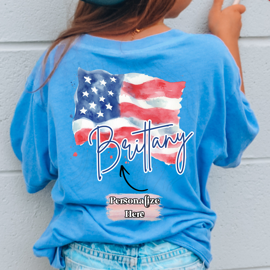 American Flag - ‼️FULLY CUSTOMIZABLE‼️ Transfer