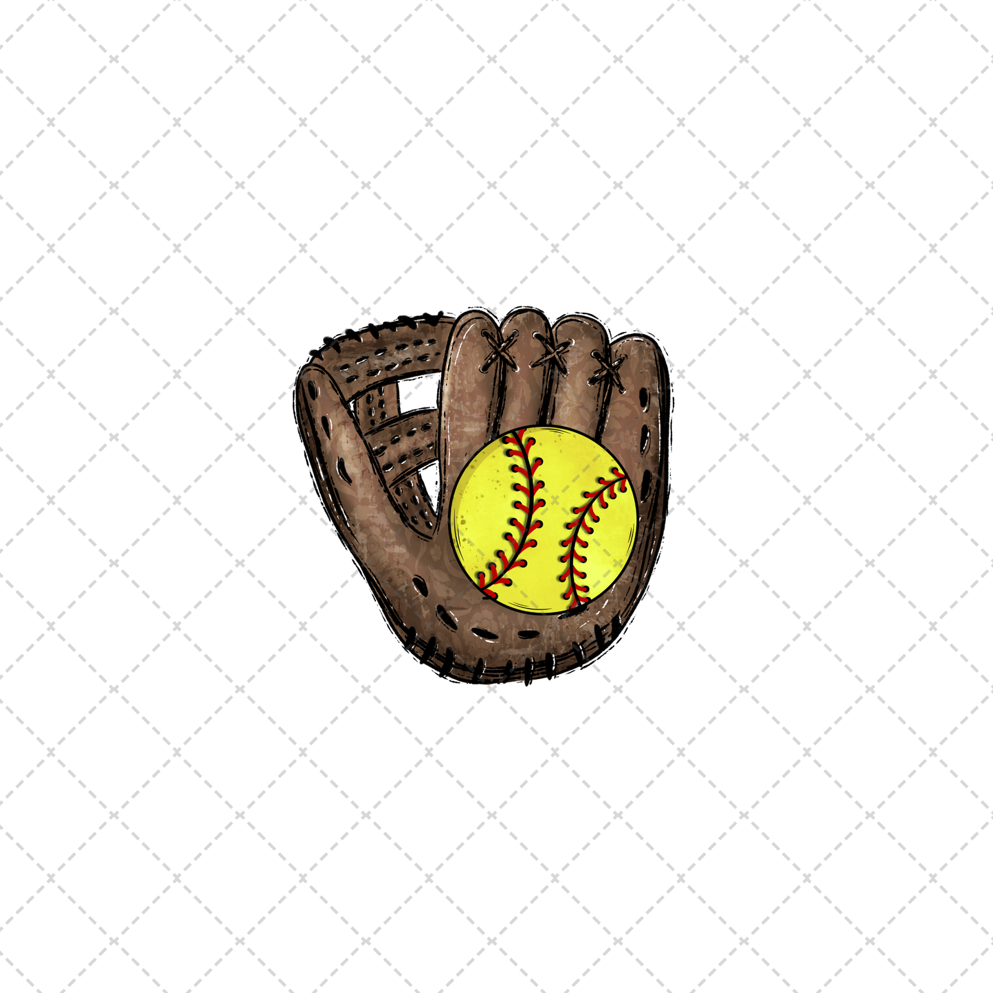 This Softball Gamma Transfer ** TWO PART* SOLD SEPARATELY**