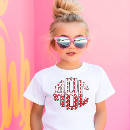 Hearts And Cupid - Custom Monogram Transfer