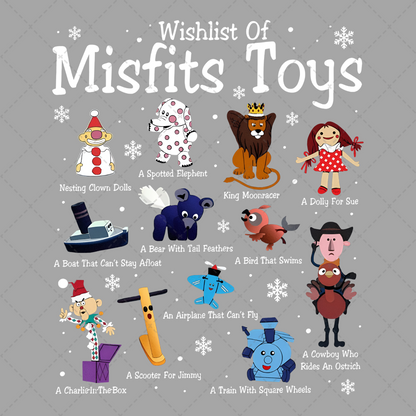 Misfit Toys Transfer ** TWO PART* SOLD SEPARATELY**