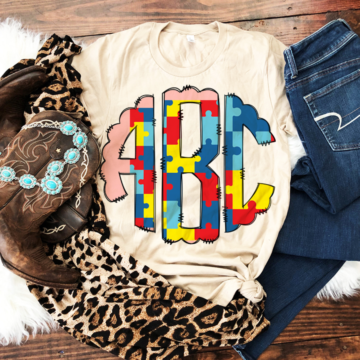 Autism - Custom Monogram Transfer