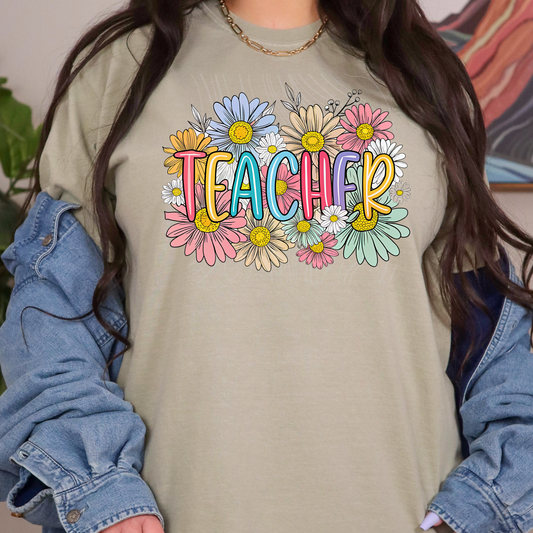 Teacher Flowers Transfer