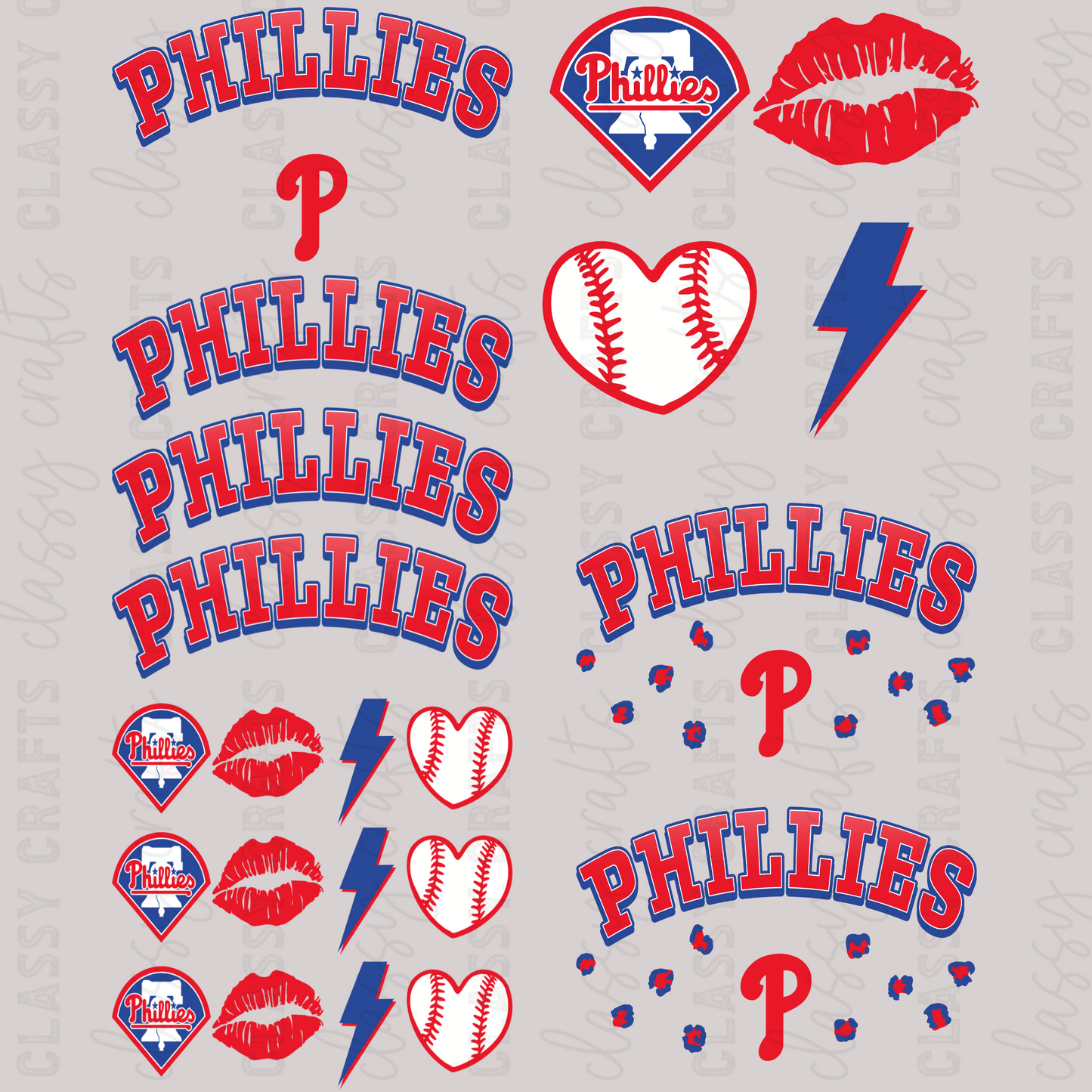 Phillies -  30x24 - MINI PREMADE GANG SHEET