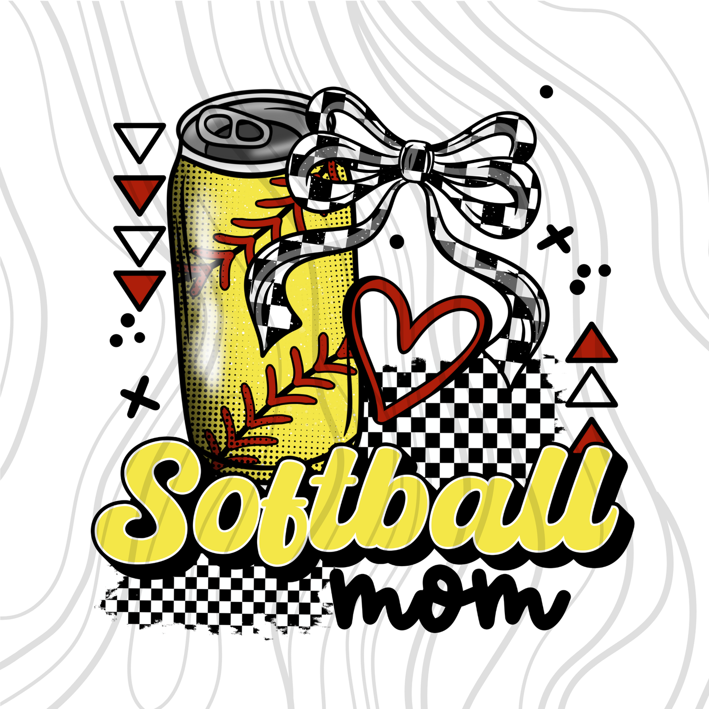 Softball Mom Drink Can Transfer
