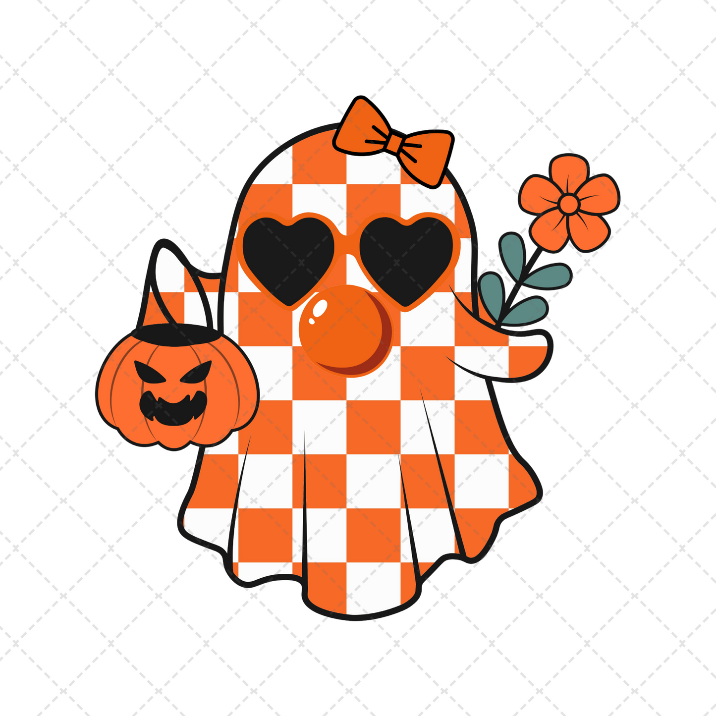 Orange Checkered Ghost Transfer