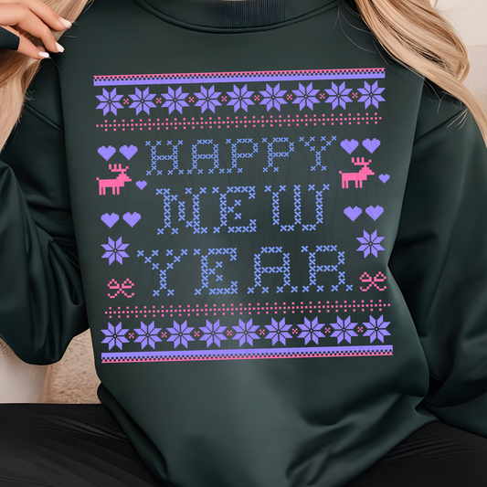 Happy New Year Sweater Transfer