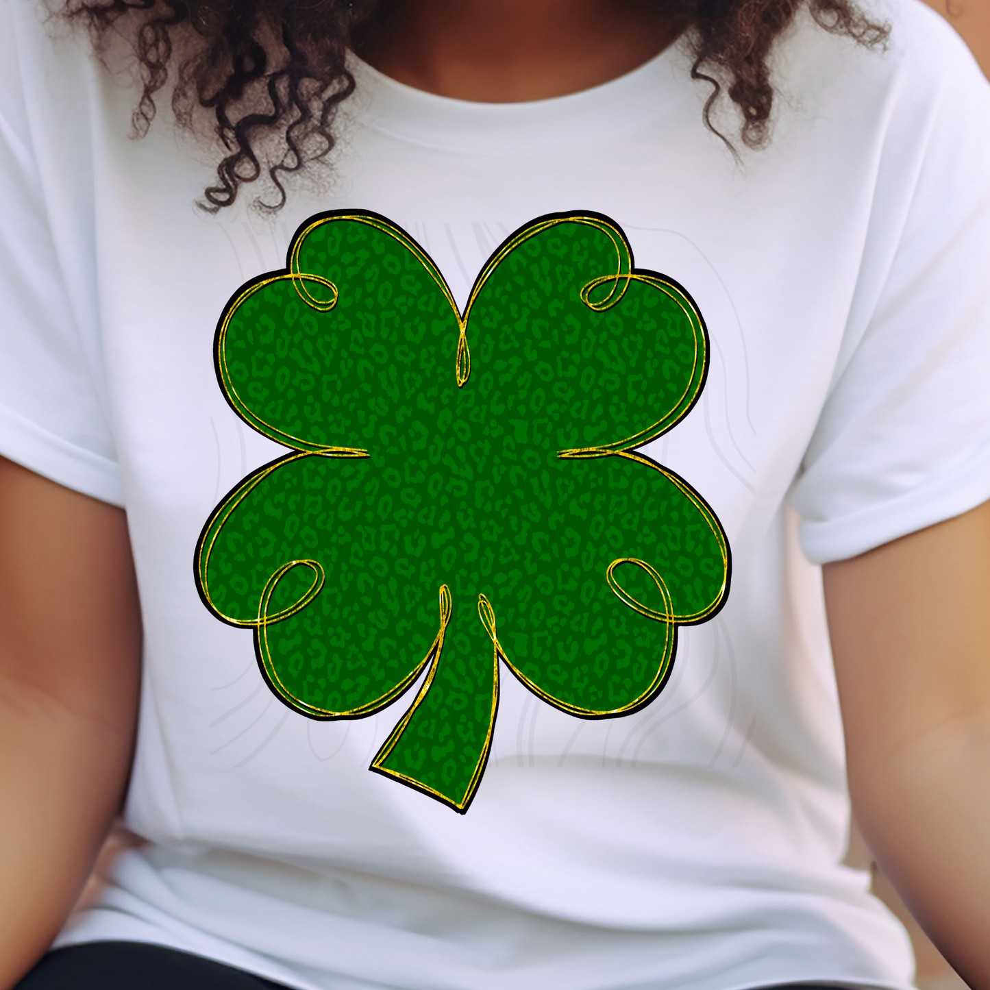 Green And Gold Clover Transfer