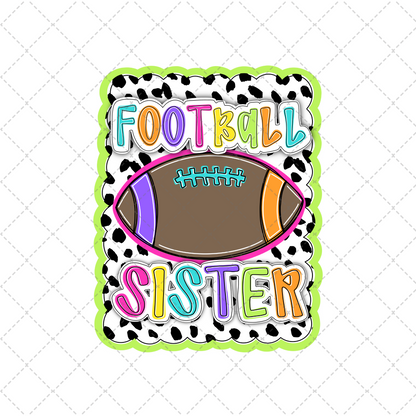 Bright Dotty Football Sister Transfer ** TWO PART* SOLD SEPARATELY**