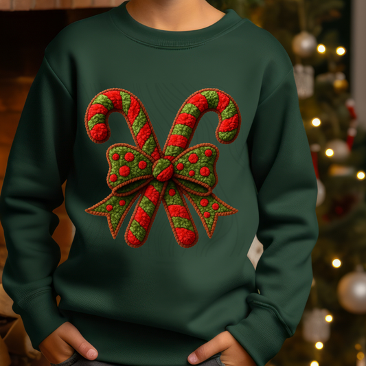 Christmas Candy Cane Transfer