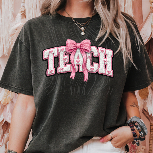 Faux Yarn Coquette Teach Transfer