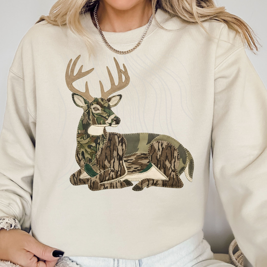 Camo Patchwork Deer Transfer