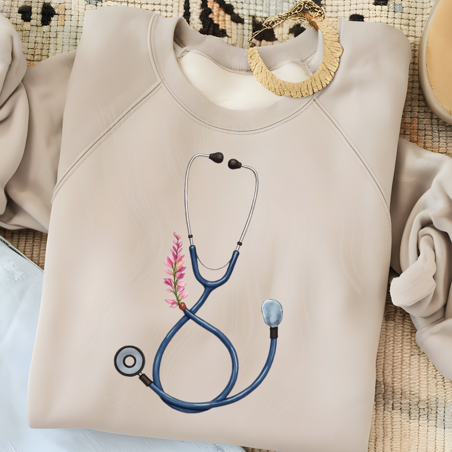 Pink Floral Stepthoscope Transfer