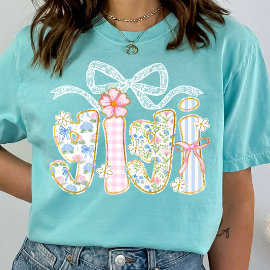 Floral Checked Coquette Family Title Transfer **SOLD SEPARATELY**