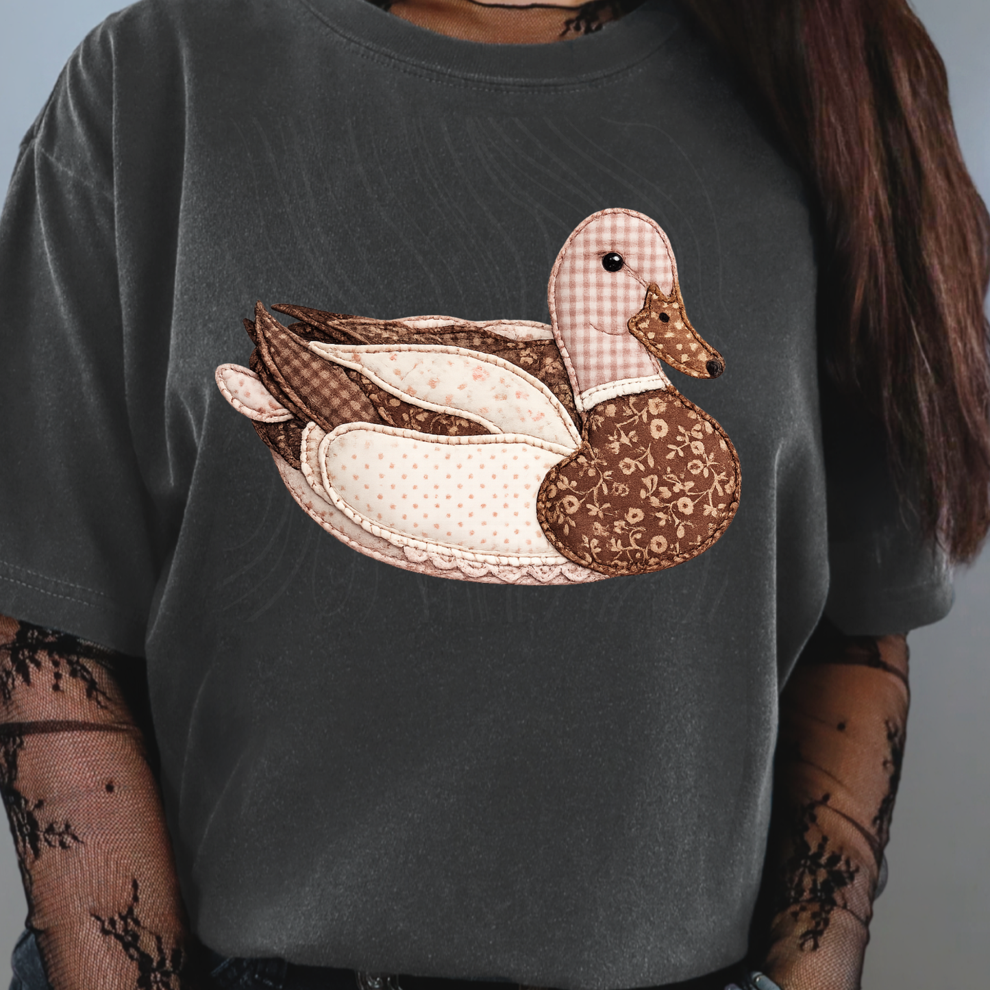 Faux Patchwork Sitting Duck Transfer **SOLD SEPARATELY**