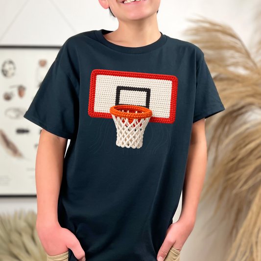 Basketball Crochet Hoop Transfer