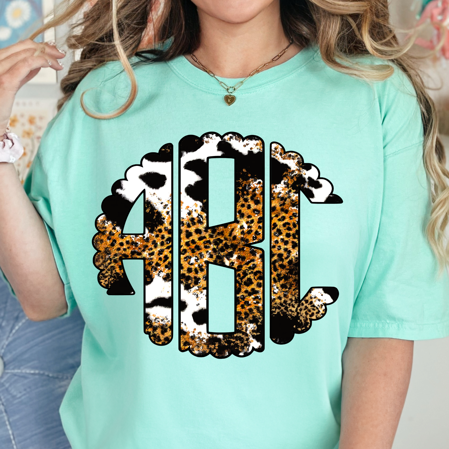 Cow Leopard - Custom Monogram Transfer