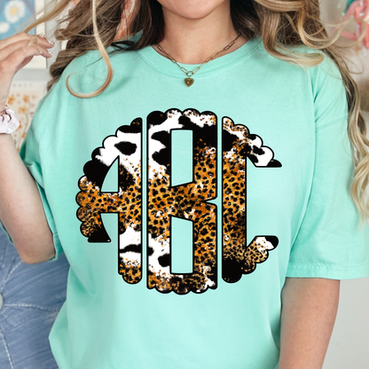 Cow Leopard - Custom Monogram Transfer