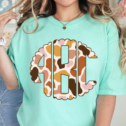 Boho Cowhide - Custom Monogram Transfer