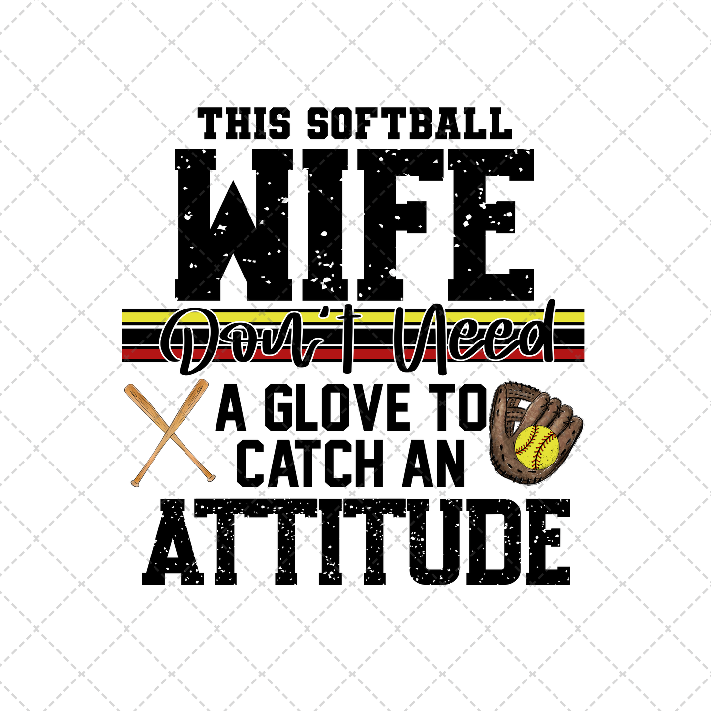 This Softball Wife Transfer ** TWO PART* SOLD SEPARATELY**