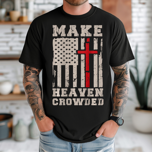 Make Heaven Crowded Flag With Red Cross Transfer