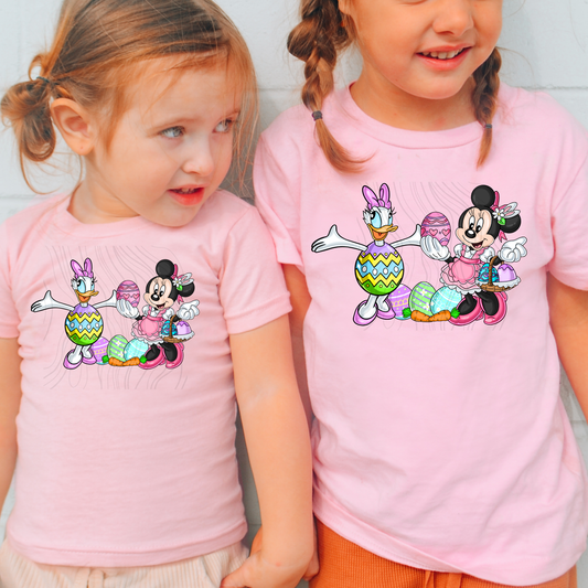 Girl Mouse Easter Transfer