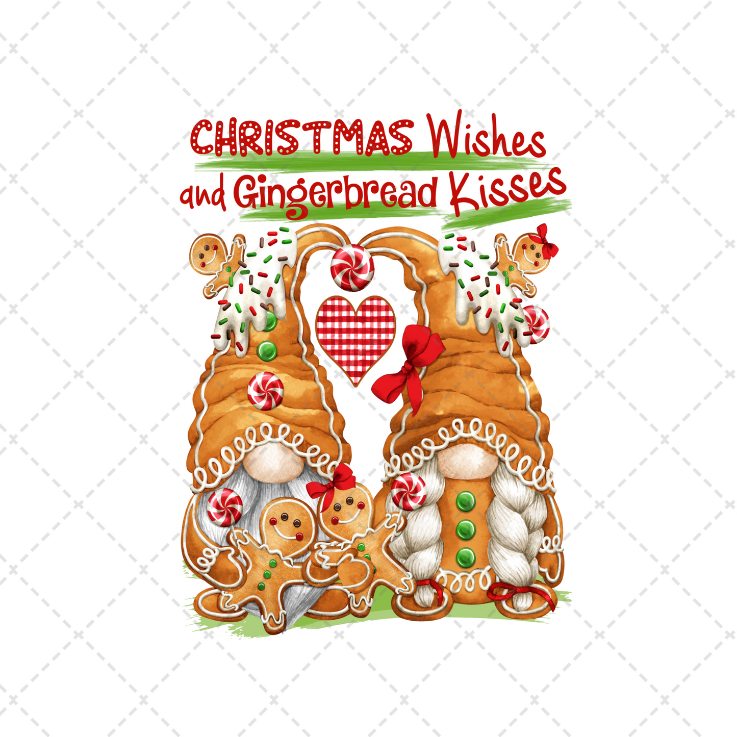 Gingerbread Gnomes Tea Towel Transfer