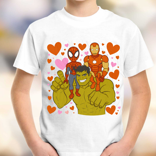 Super Hero Valentines Transfer