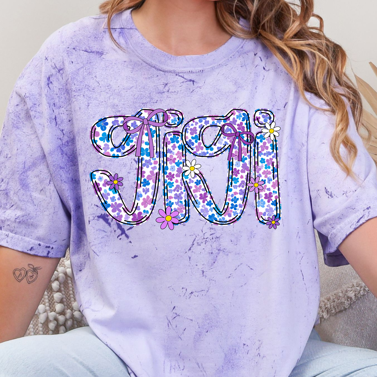 Purple Floral Family Title Transfer **SOLD SEPARATELY**