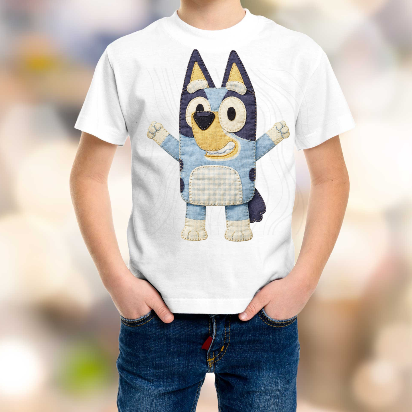 Quilted Blue Transfer