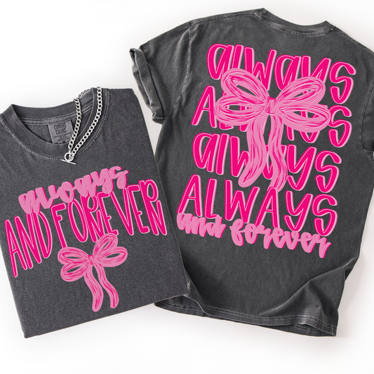 Always And Forever Stacked Bow Transfer *TWO PART**SOLD SEPARATELY**