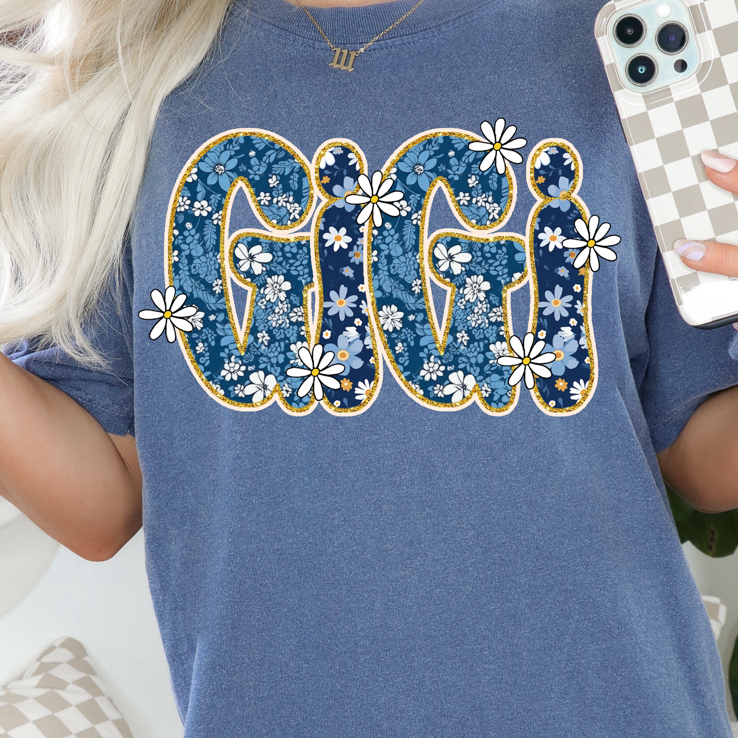 Blue Floral Family Title Transfer**SOLD SEPARATELY**