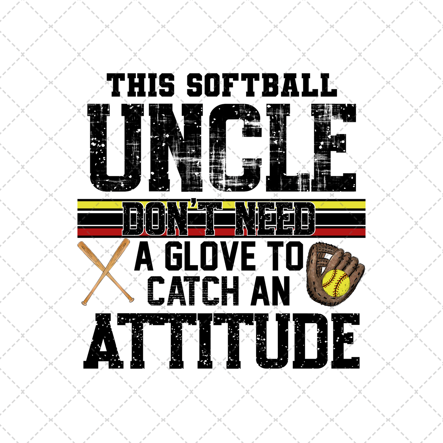 This Softball Uncle Transfer ** TWO PART* SOLD SEPARATELY**