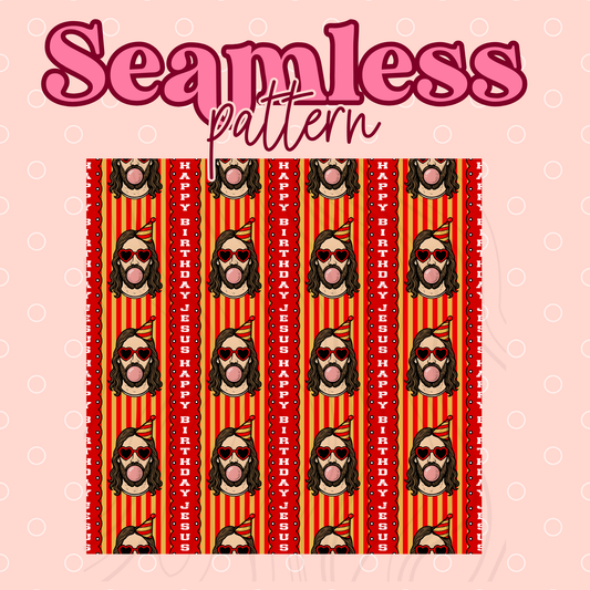 Happy Bday Jesus Seamless Transfer