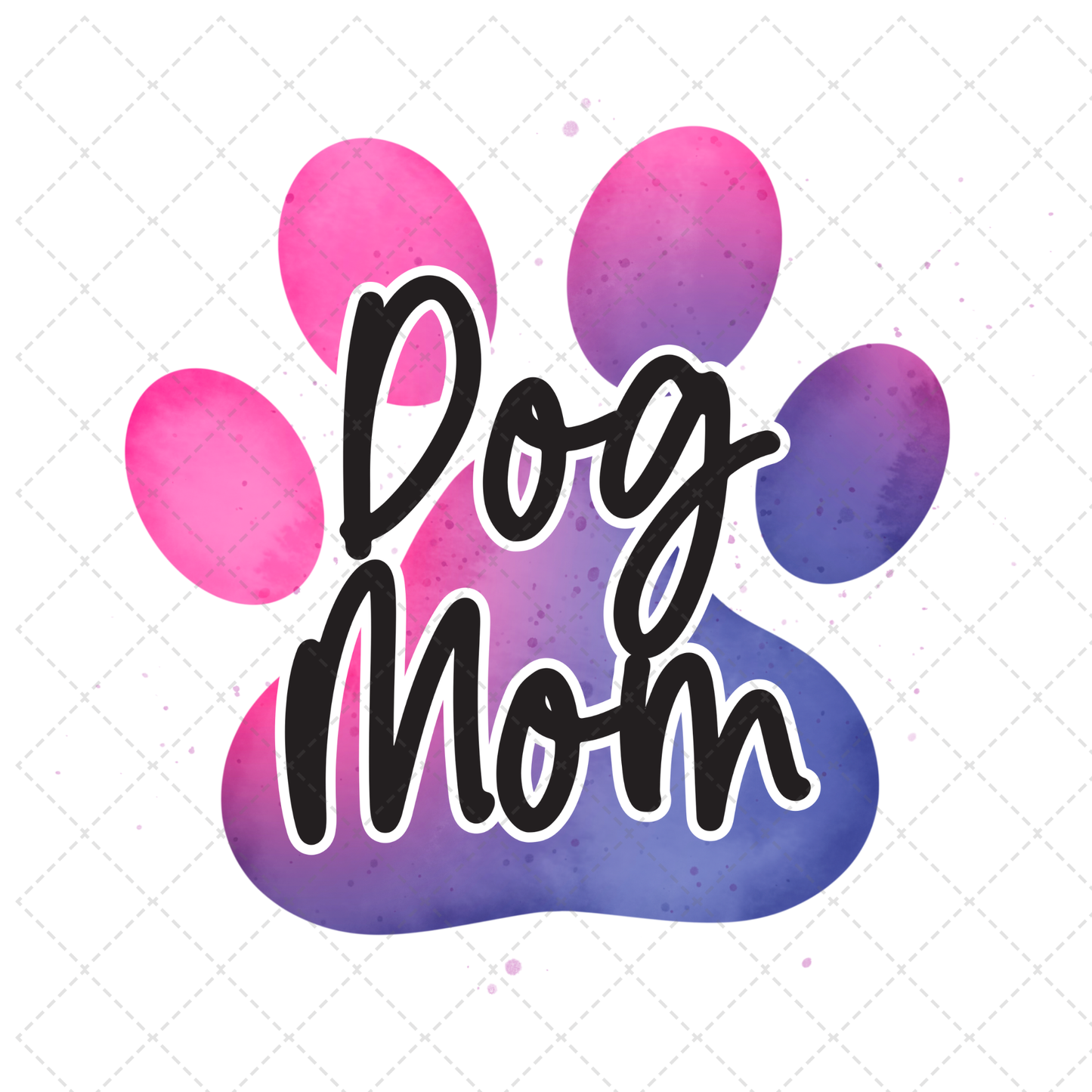 Dog Mom Pink Purple Transfer