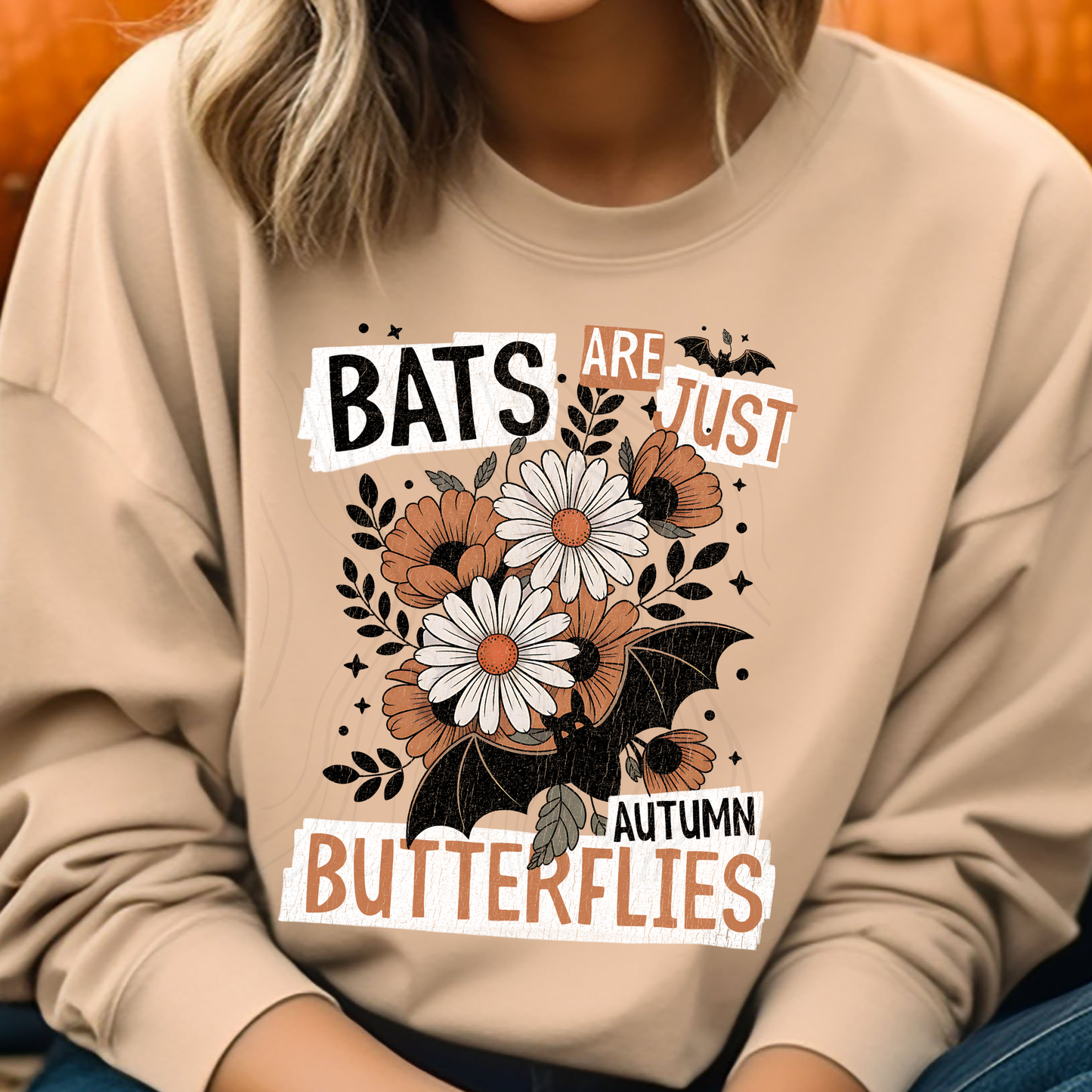 Bats Autumn Butterflies Transfer