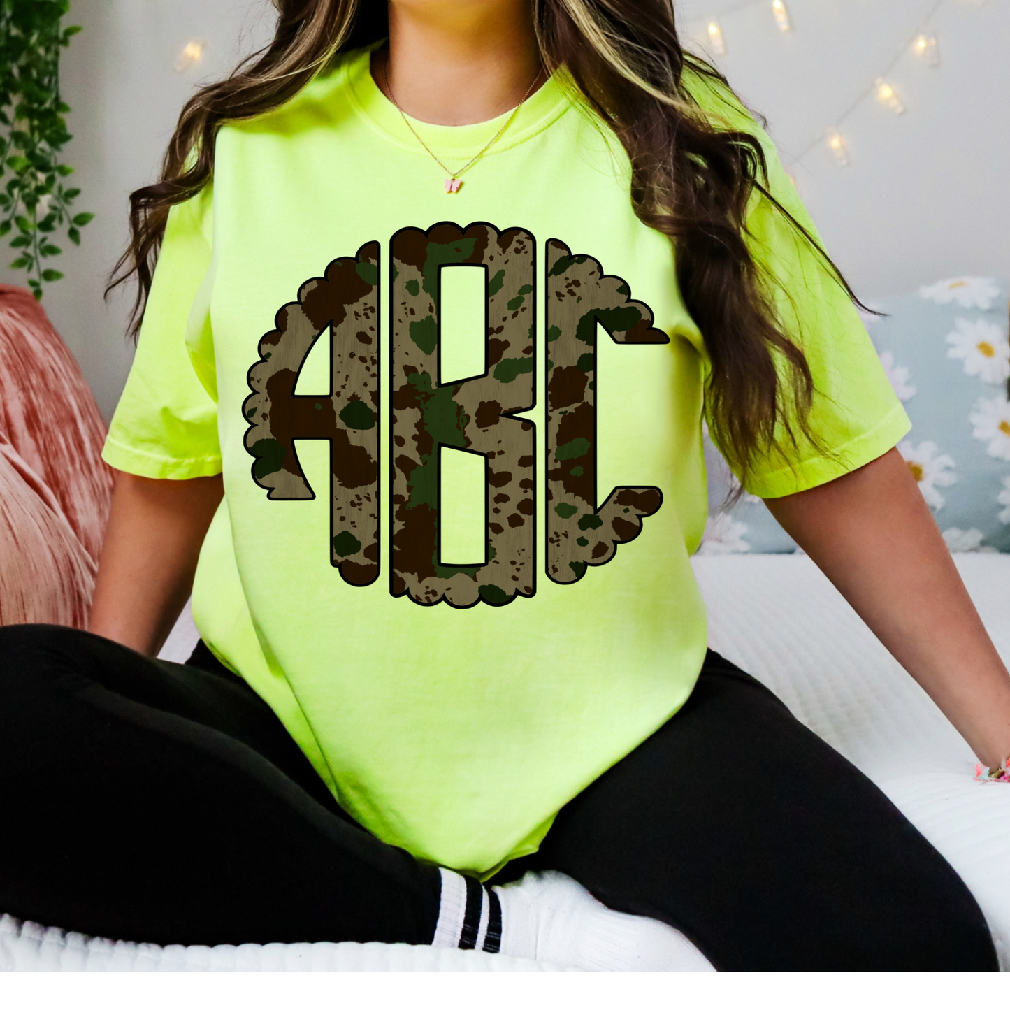 Camo Cowhide - Custom Monogram Transfer